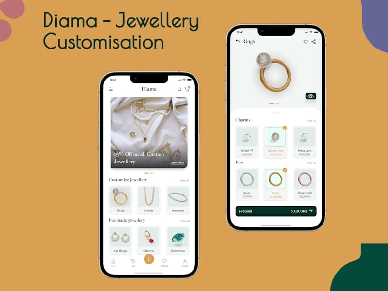 Cover image for Diama - A Jewellery Customization app.