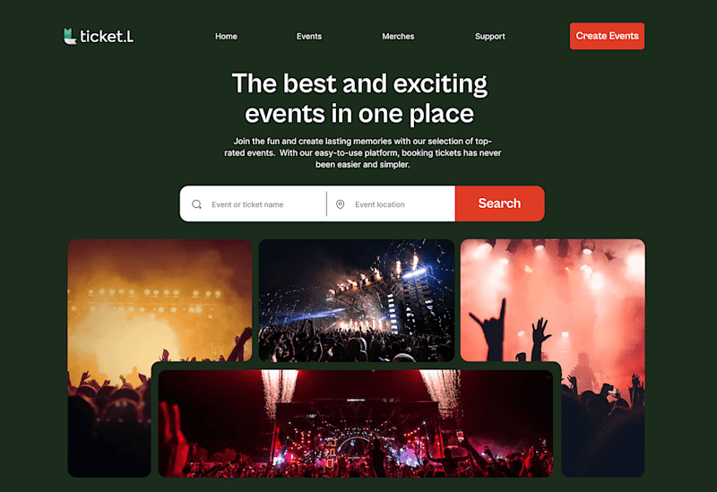 Cover image for Event Ticket Landing Page