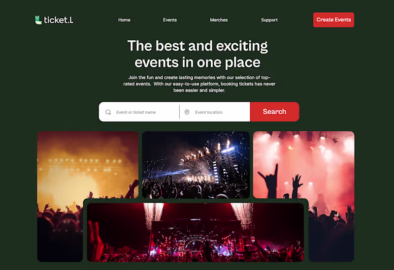 Cover image for Event Ticket Landing Page