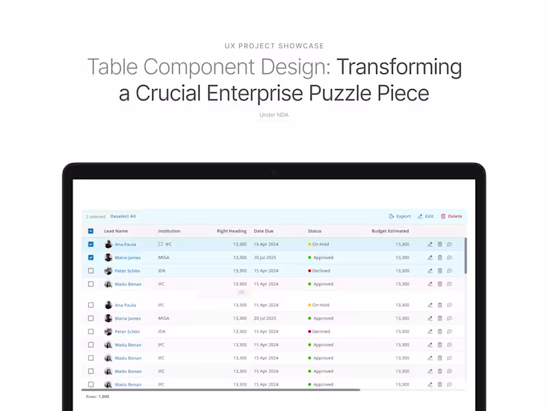 Cover image for Table Component Design