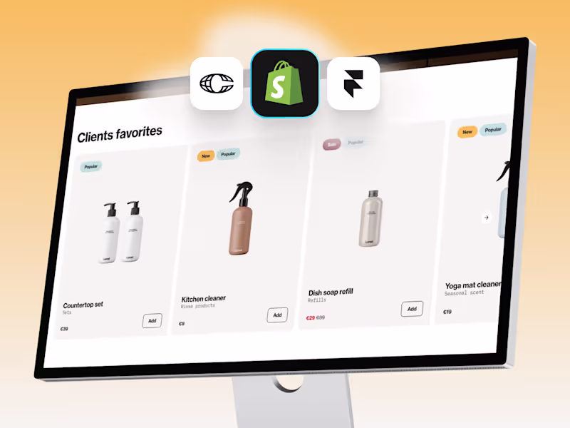 Cover image for Framer eCommerce website made for modern sustainable brands