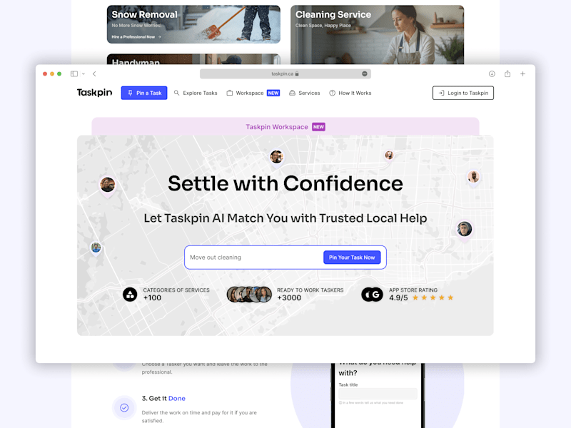 Cover image for Product Design: Taskpin New Landing, Onboarding, and Explore