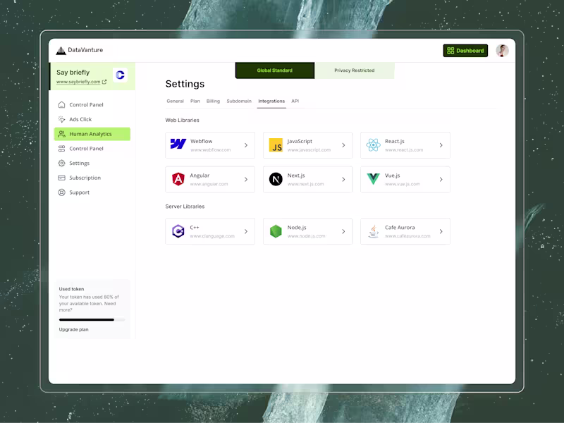 Cover image for Developer-Friendly SaaS Integration & API Settings UI