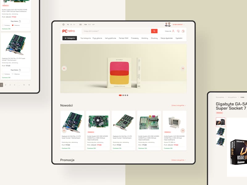 Cover image for PC retro - online store with retro computer parts