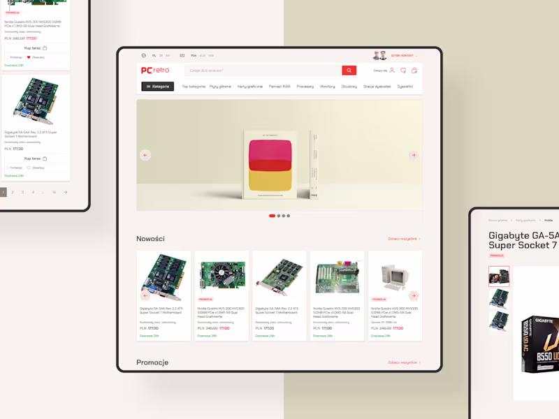 Cover image for PC retro - online store with retro computer parts