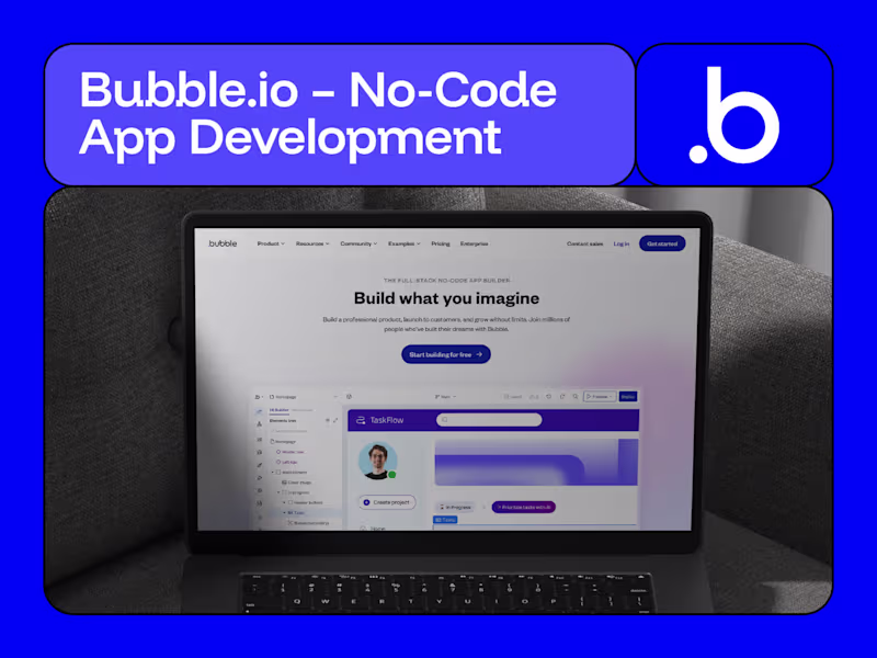 Cover image for Bubble.io – No-Code App Development