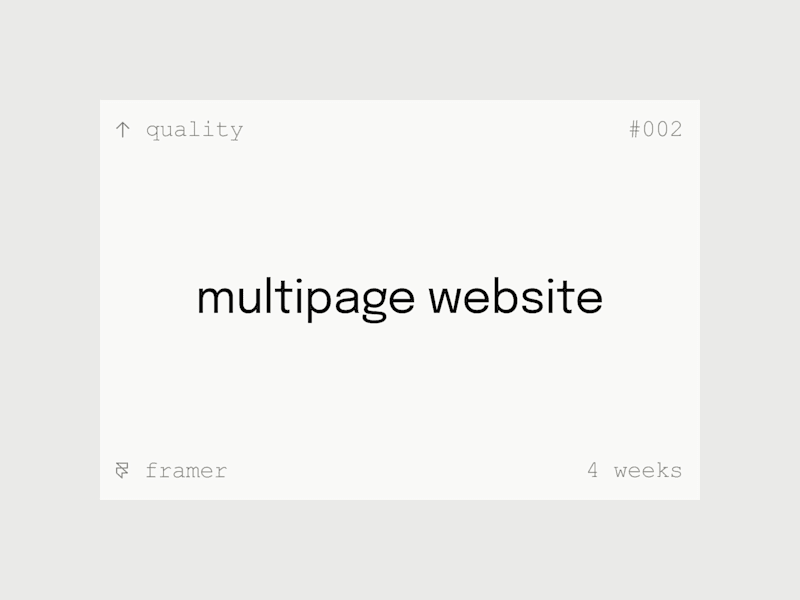 Cover image for Framer multipage website