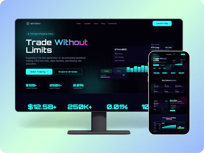 Cover image for Next-Gen Decentralized Trading App Website Redesign