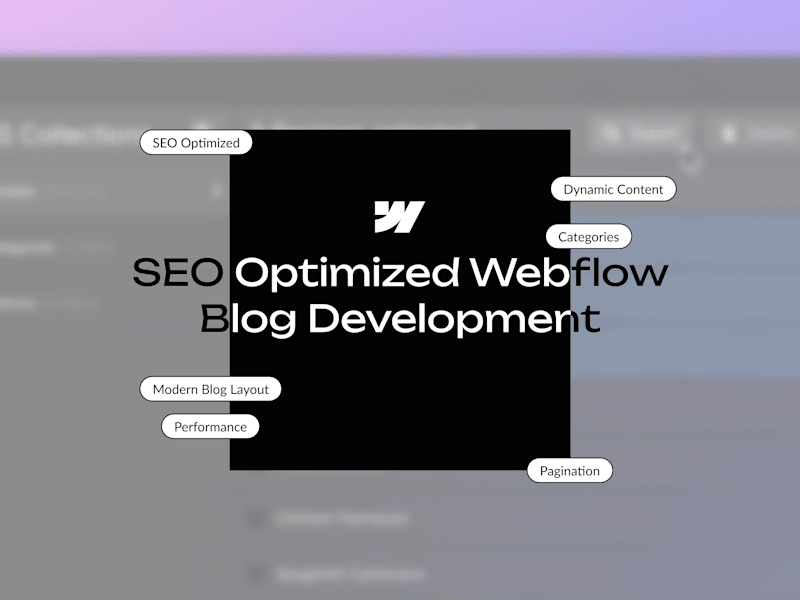 Cover image for SEO Optimized Webflow Blog Development