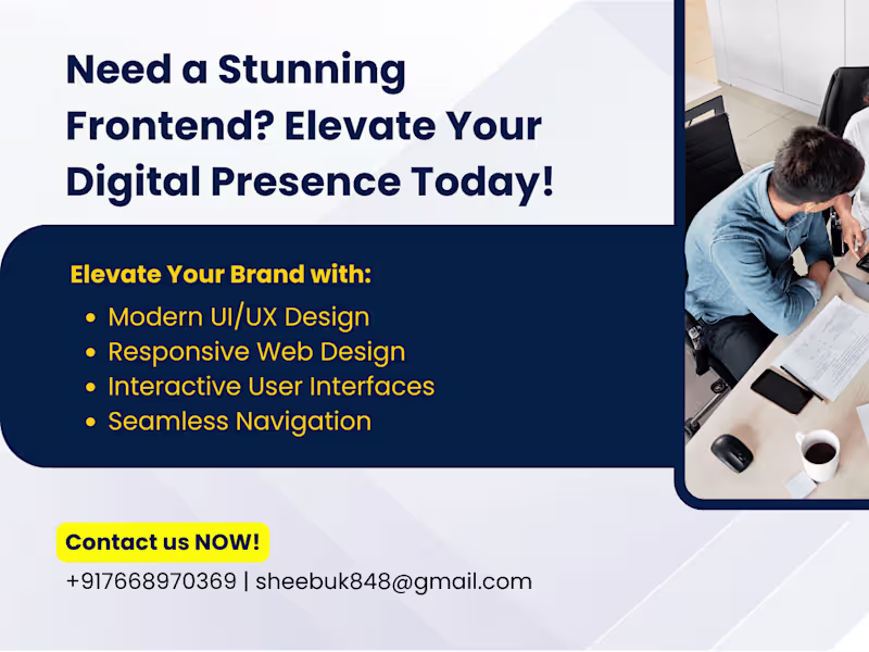 Cover image for  Stunning Frontend Designs|Modern, Responsive & User-Centric UI 