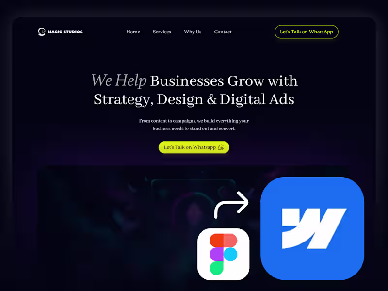 Cover image for Figma to Webflow Development