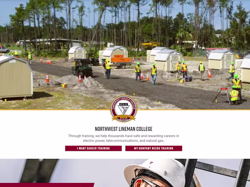 Cover image for Lineman College - Website