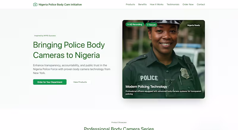 Cover image for Nigeria Police Body Cam Awareness Platform Development