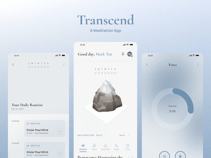 Cover image for Transcend: Redesigning a Meditation App