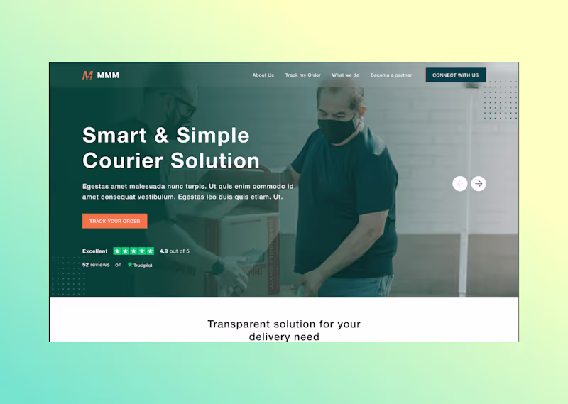 Cover image for Website Design for Courier company