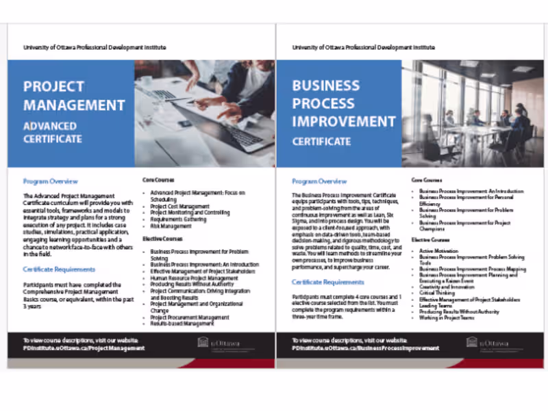 Cover image for Certificate Course One-Pagers