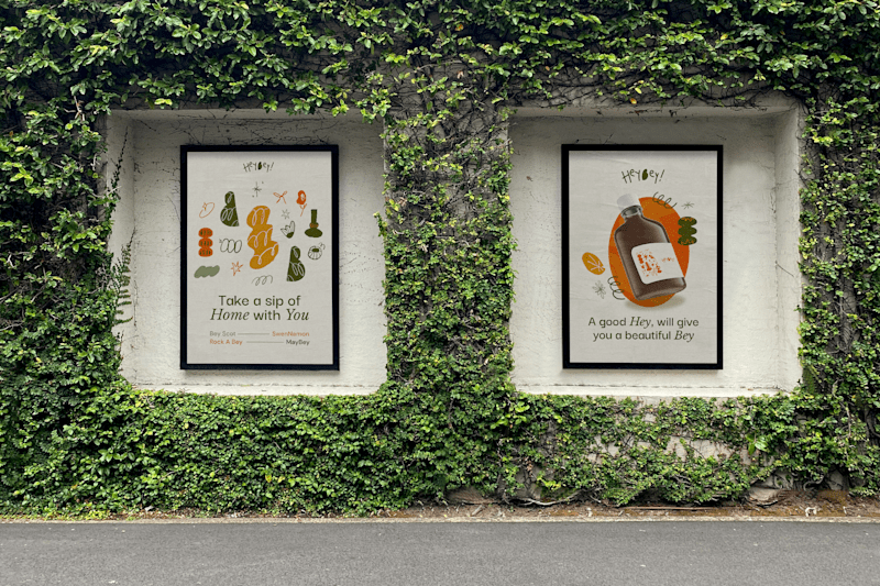 Cover image for Hey, Bey! : Coffee Shop Branding Design