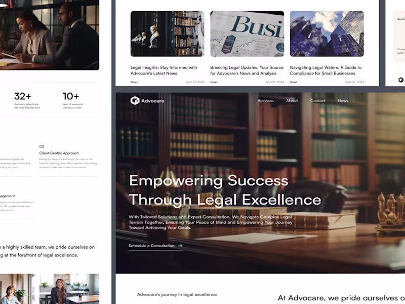 Cover image for Advocare Law Firm Template empowers you to keep your website...