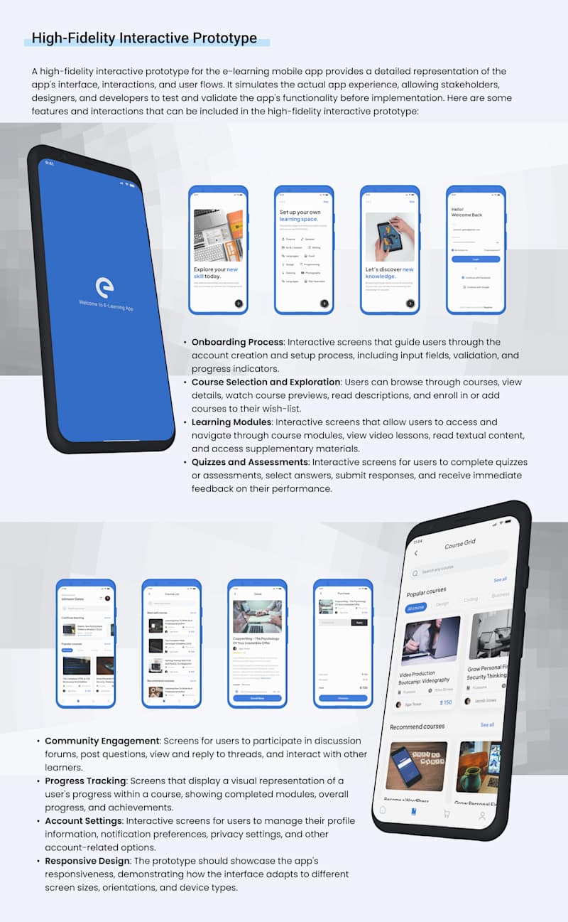 Cover image for e-learning mobile app