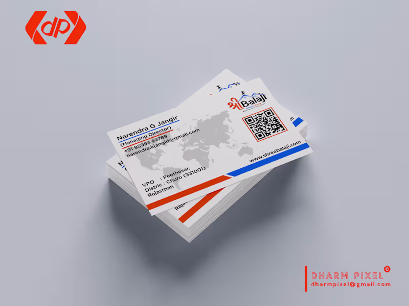 Cover image for shree balaji business card on Behance