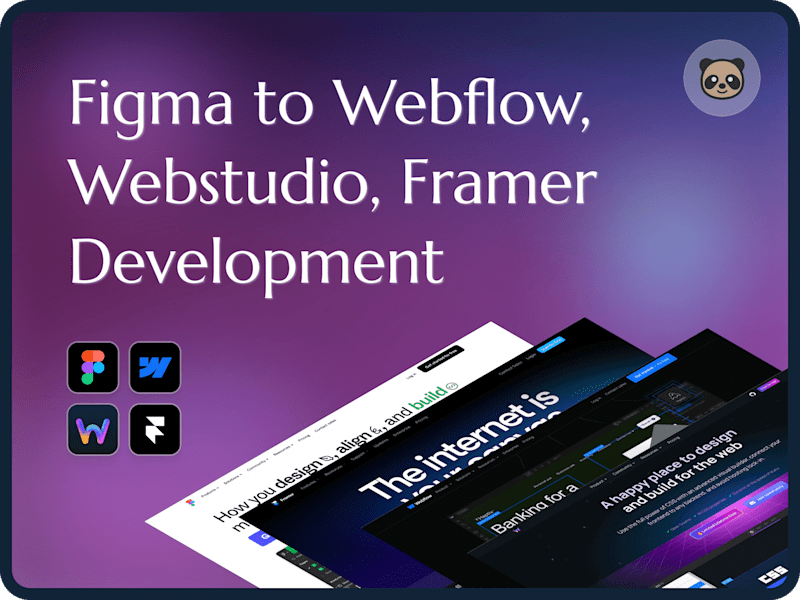 Cover image for Figma to Webflow/ Webstudio/ Framer Development