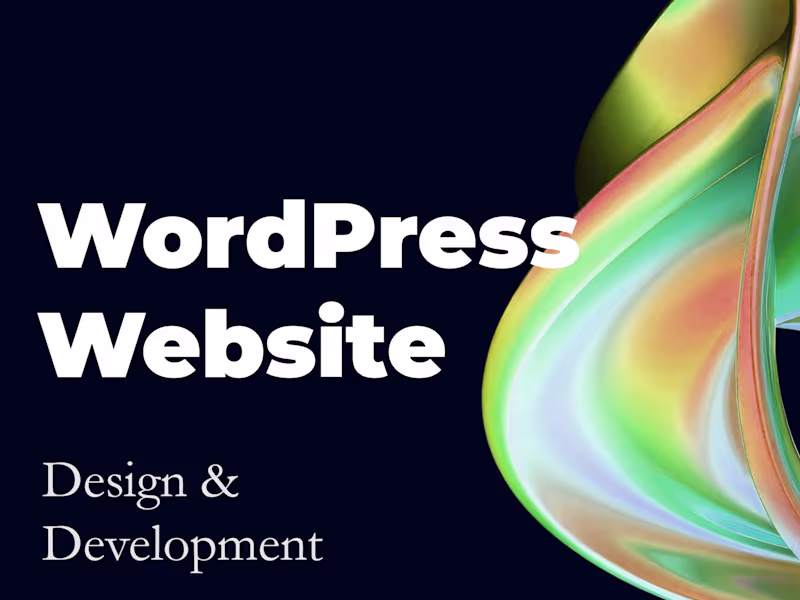 Cover image for WordPress Website | Design & Development