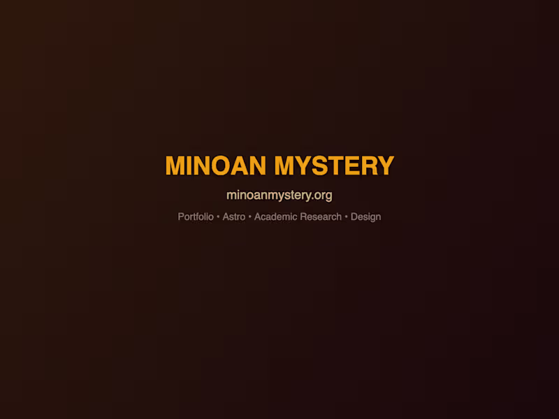 Cover image for Minoan Mystery Portfolio