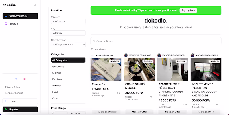 Cover image for Built Dokodio — a local marketplace that helps people discov...