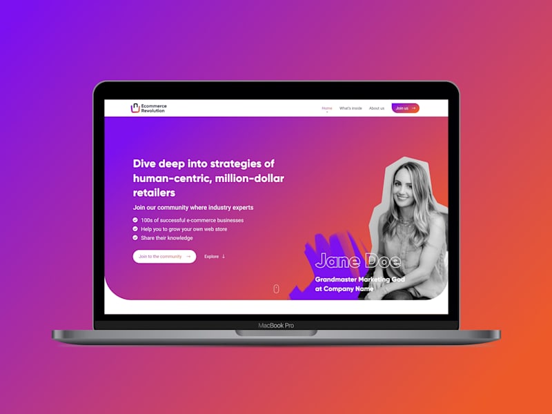Cover image for Ecommerce Revolution Landing Page