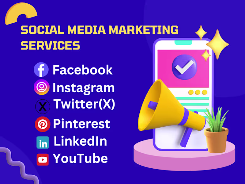 Cover image for I will do social media marketing and social media management.