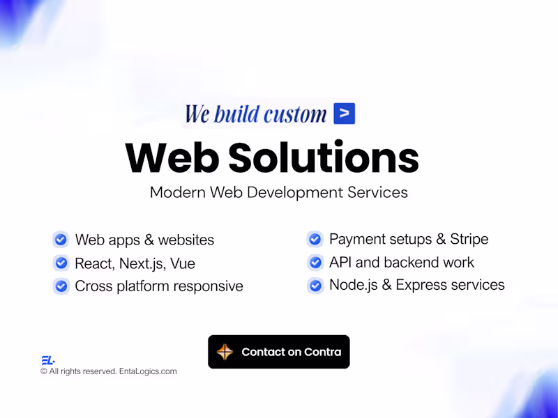 Cover image for Custom Web Solutions for Modern Web Apps and Websites