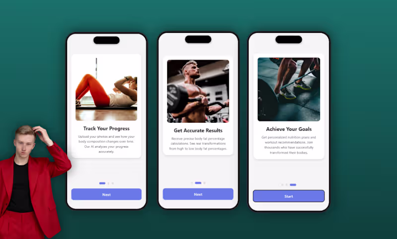 Cover image for 🚀 Created Photo-based AI body fat calculator The user uploa...