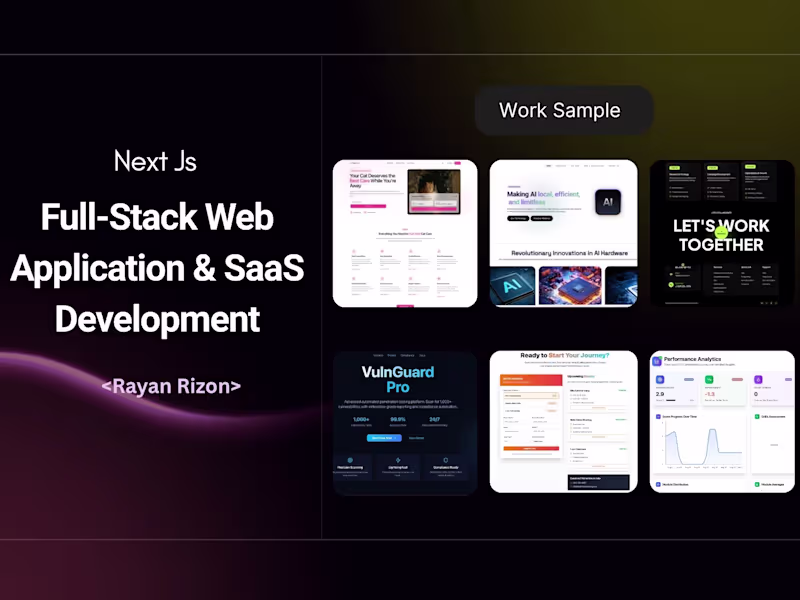 Cover image for Next.js Full-Stack Web Application & SaaS Development
