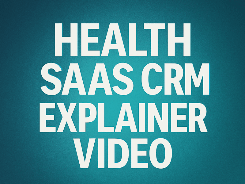 Cover image for Health SaaS CRM Explainer Video
