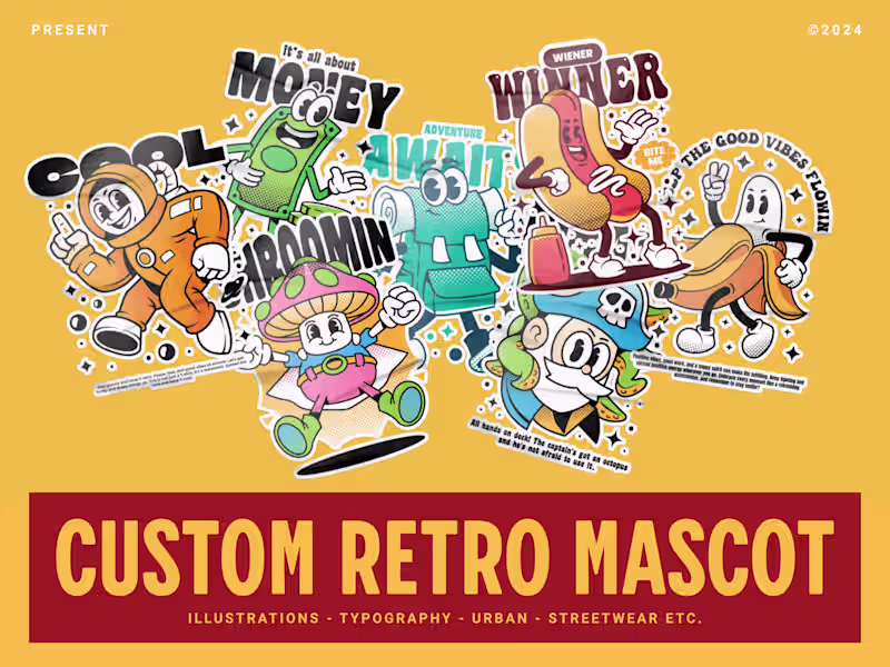 Cover image for I will do Create Amazing Retro Mascot Illustration
