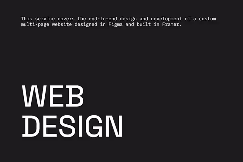 Cover image for Design & Framer Development