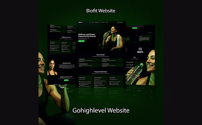 Cover image for Gym GoHighLevel Website, Fitness Brand UI/UX & Conversion Design