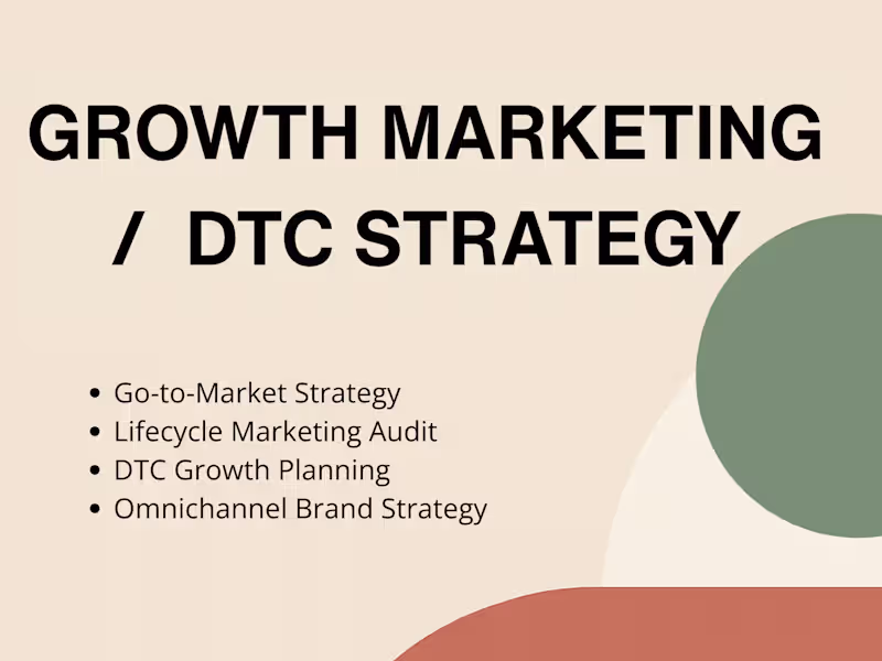 Cover image for Growth Marketing / DTC Strategy Services