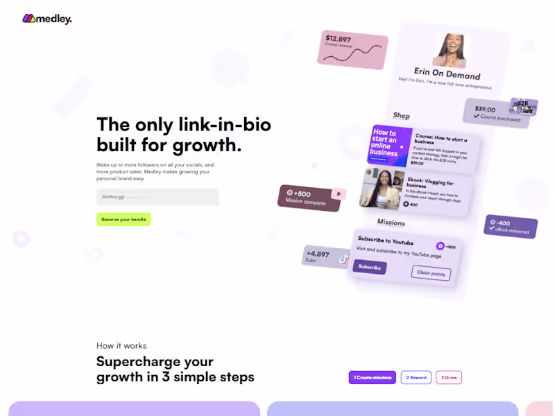 Cover image for Framer Development for Medley.gg Startup