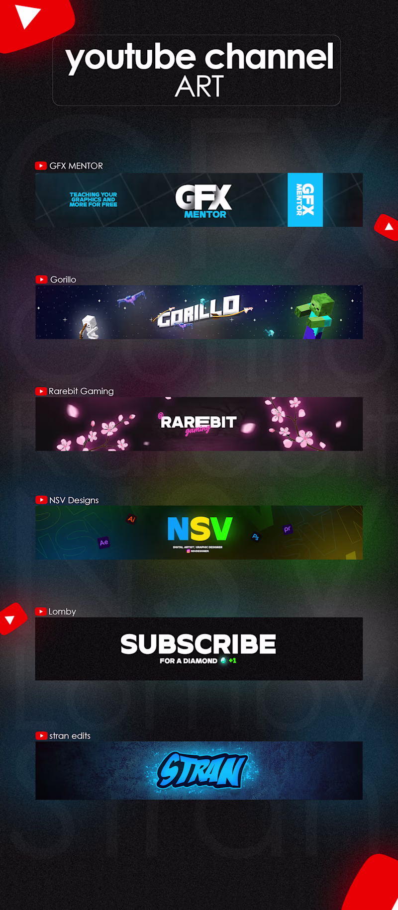 Cover image for Creative YouTube Channel Art
