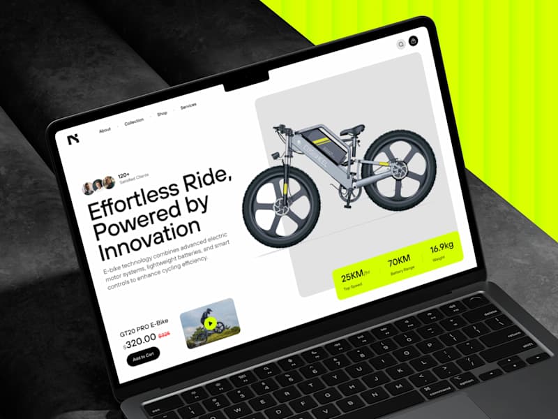 Cover image for E-Bike Shop Website UIUX Design