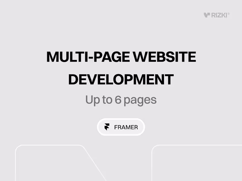 Cover image for Multi-Page Website Framer Development