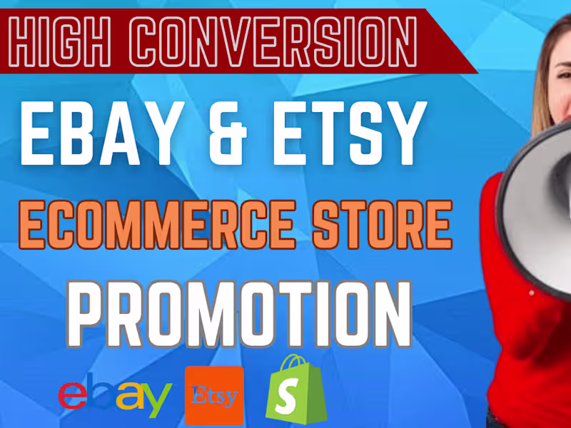 Cover image for I will do Etsy eBay shop promotion Etsy eBay listing SEO