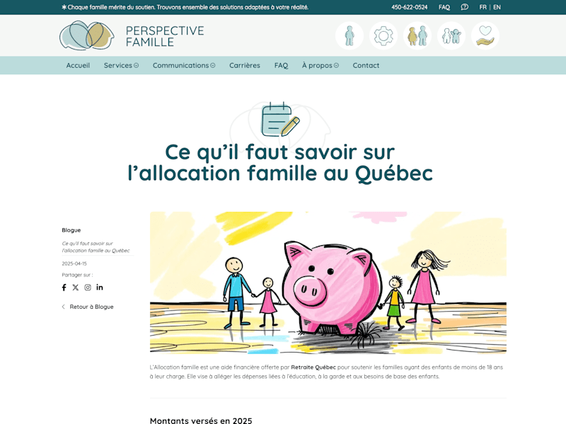 Cover image for Perspective Famille – Web Design & Development