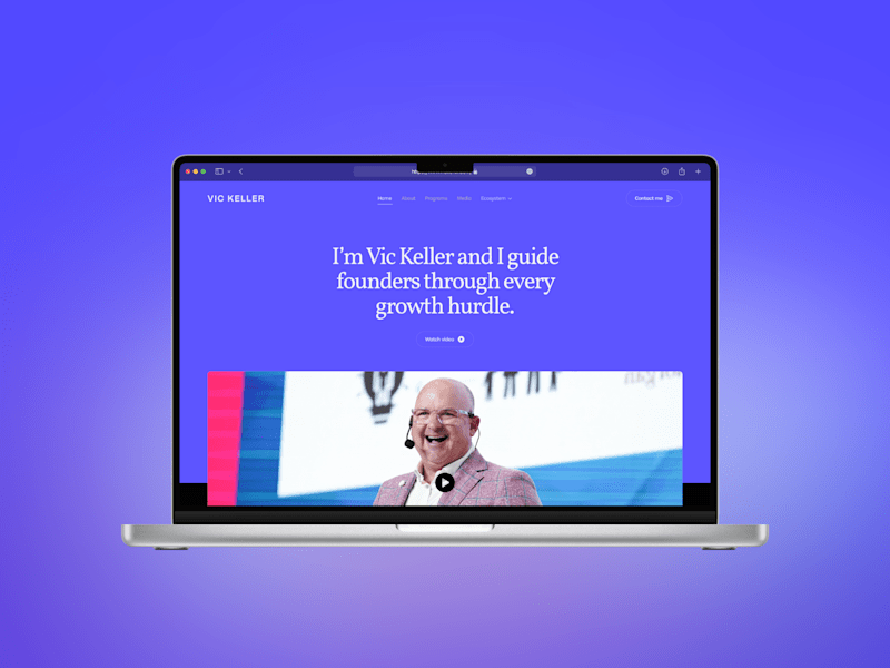 Cover image for Vic Keller Personal Brand Website Development