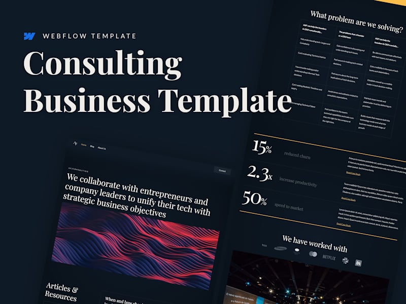 Cover image for Consulting Firm · Webflow Design & Development