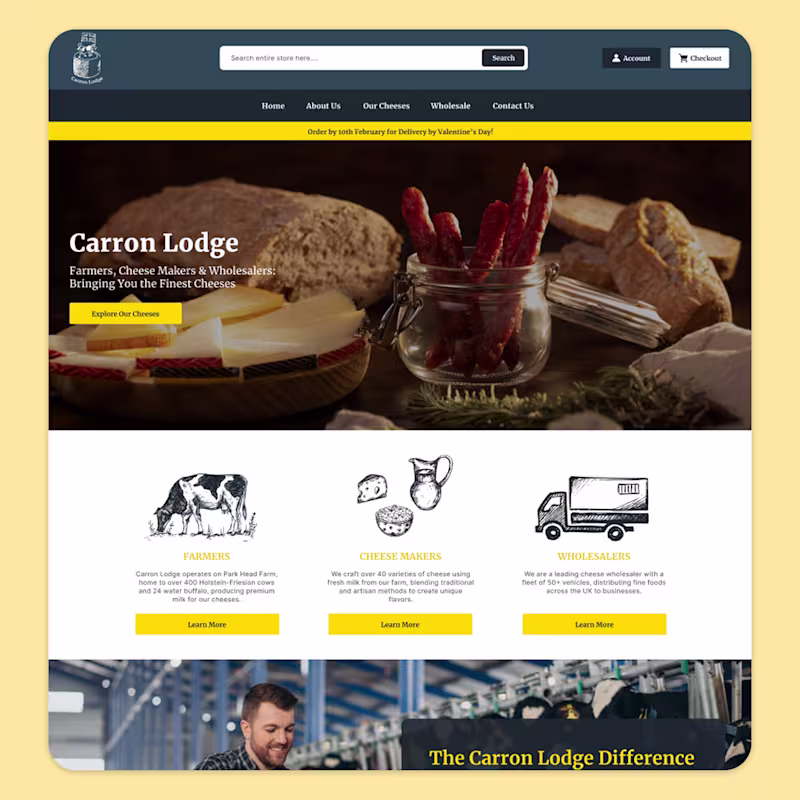 Cover image for I redesigned the Carron Lodge website - a clean, professiona...