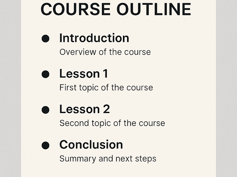 Cover image for Higher Education Course Outline