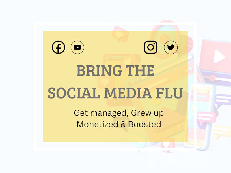 Cover image for Social Media Management - Comprehensive: Manage,Grow,Boost..etc