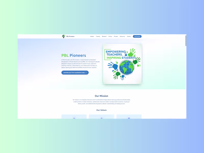 Cover image for Landing Page - Ed Tech